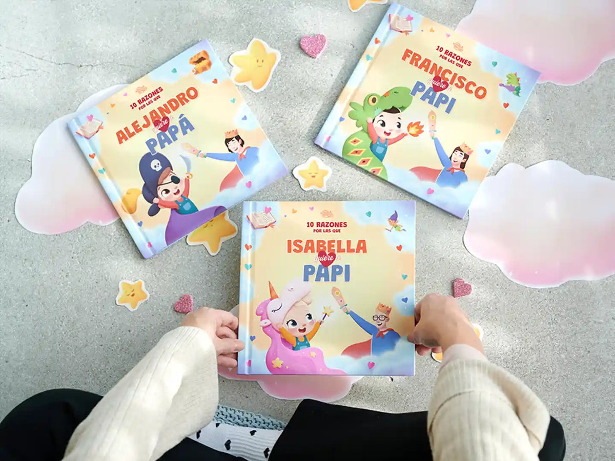 Libro personalizado para papá y su hijo o hija, que también es un regalo emocional para papá para el Día del Padre.